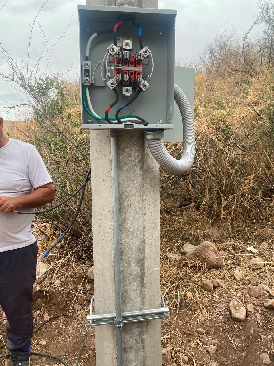 Medidor eléctrico instalado